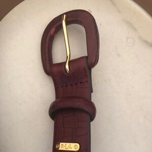 Ralph Lauren Red Vegan Leather Belt